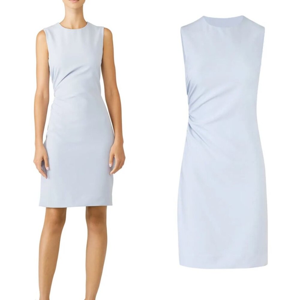 Milly Light Blue Sleeveless Midi Dress